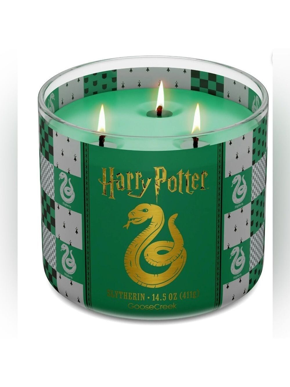 Harry Potter Slytherin 3-Wick Candle by Goose Creek 14.5 oz NEW - Picture 11 of 15